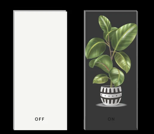 Smart glass on and off